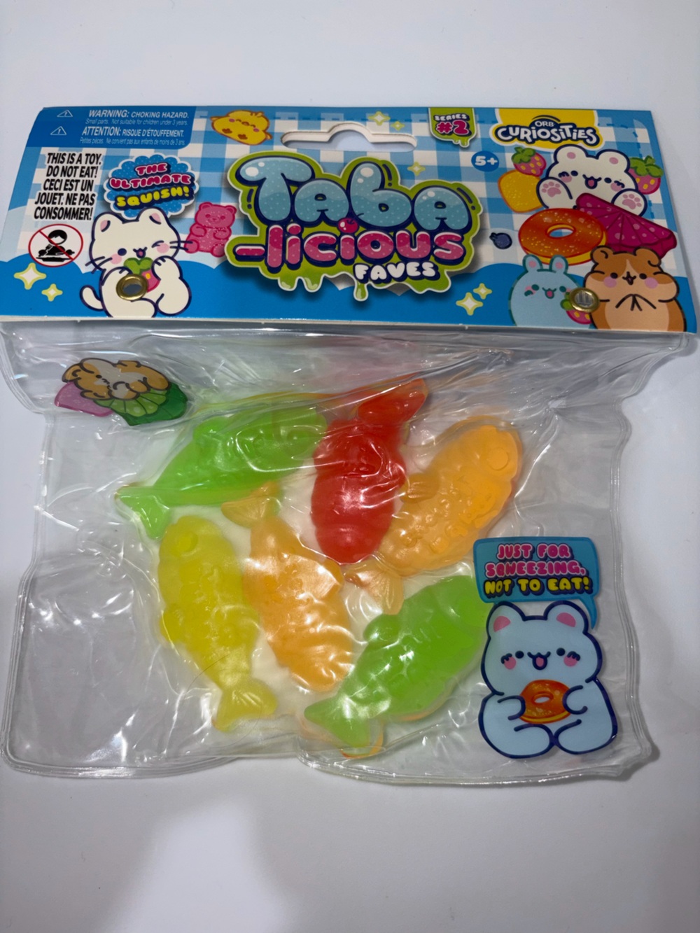 Taba-licious Fish Squishy Set Sensory Toys Colorful Mochi Squeeze Fidgets NIP